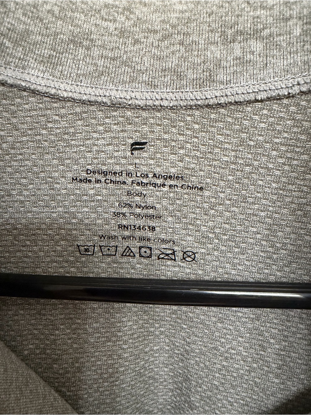 Fabletics Men's Heather Gray Quarter-Zip Pullover - Picture 2 of 6